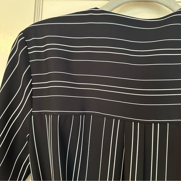 Zara Basics Kimono Longline Cardigan Striped Black & White Long Sleeve Size S - Picture 8 of 9
